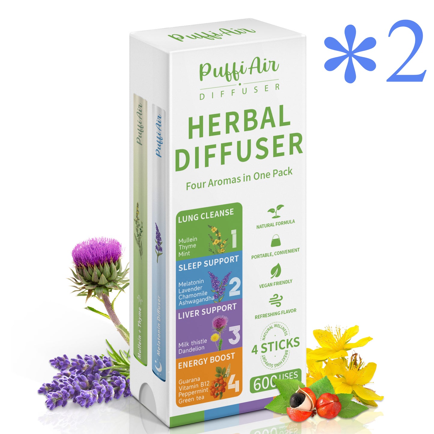 Puffiair Herbal Diffuser – Full Family Edition