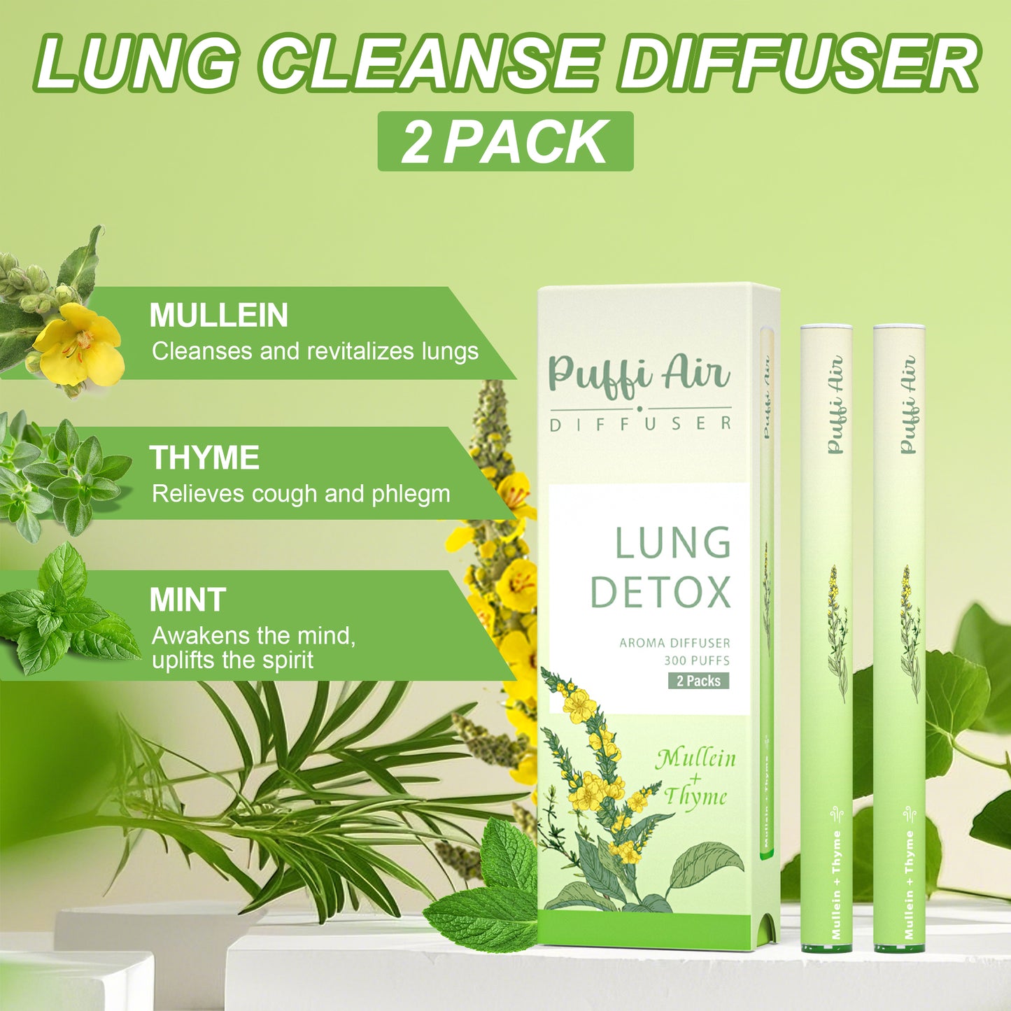 Lung Cleanse Diffuser - 300 Uses - Buy 1 Get 1 Free