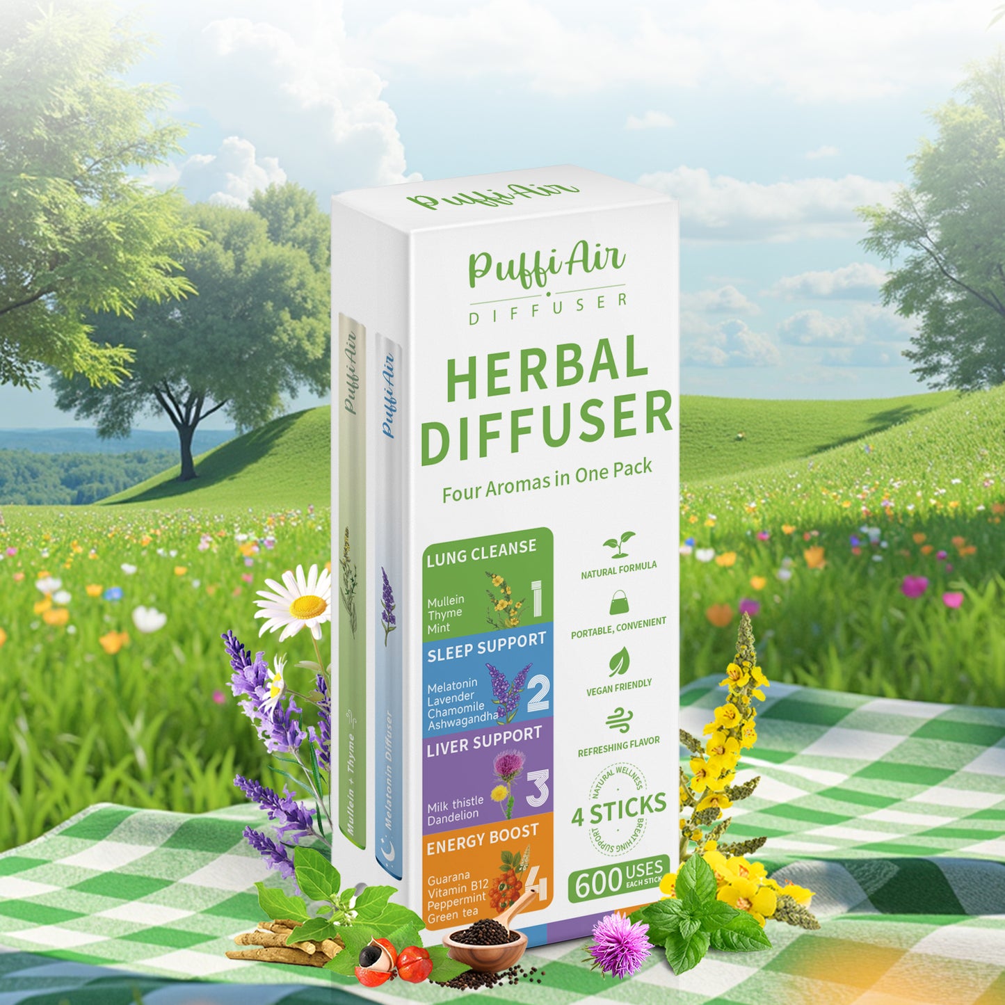 Puffiair Herbal Diffuser – Full Family Edition