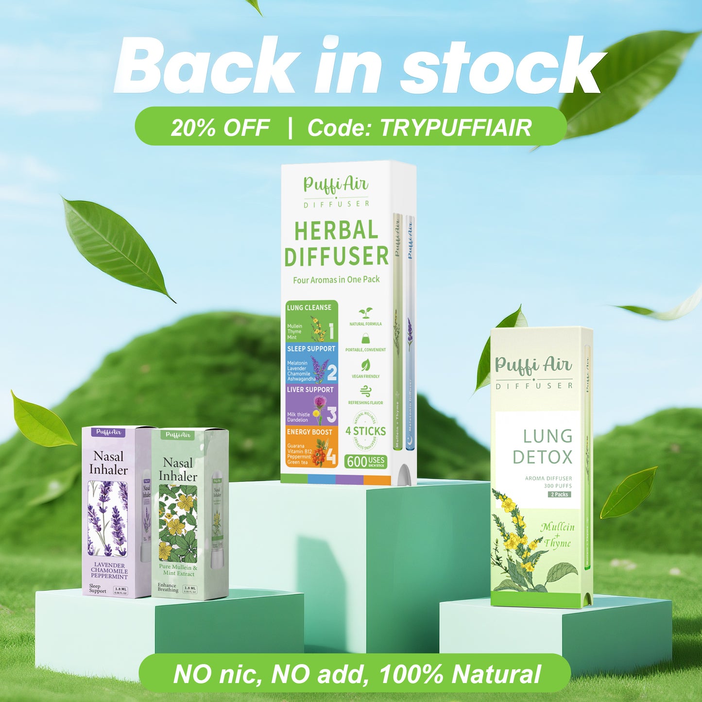 Puffiair Herbal Diffuser – Full Family Edition