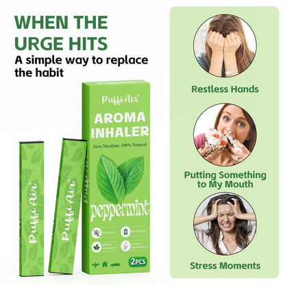 New Peppermint Aroma Inhaler - 2 Pcs