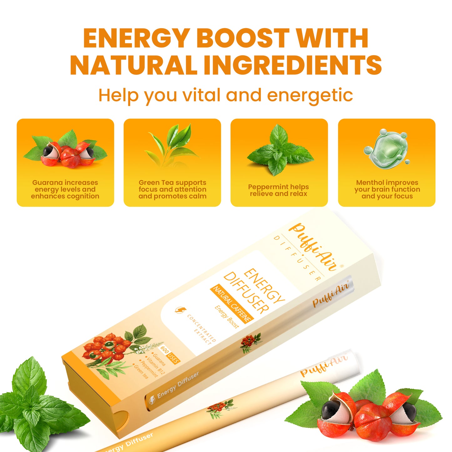 Energy Herbal Diffuser - 600 Uses