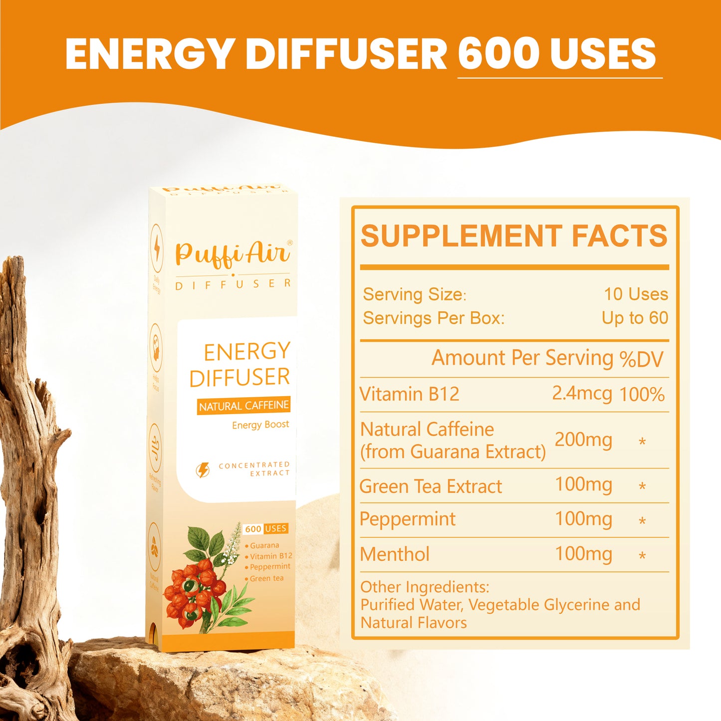 Energy Herbal Diffuser - 600 Uses