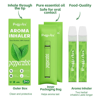 New Peppermint Aroma Inhaler - 2 Pcs