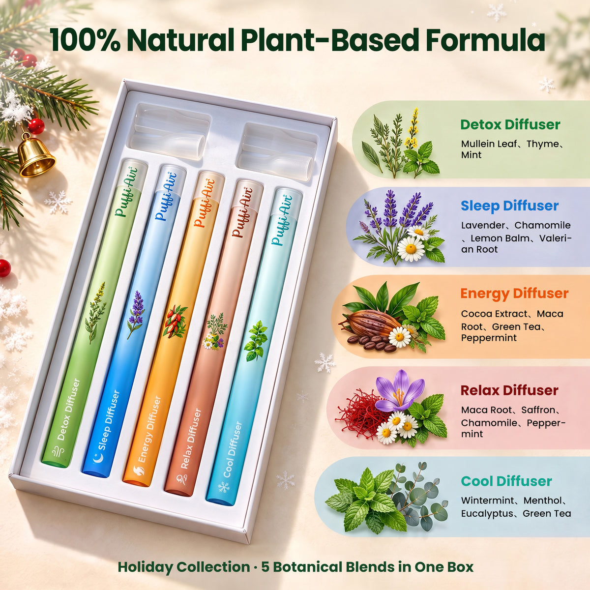 [NEW] Holiday Diffuser Set – 5 Aromas in 1 Box | Limited Free Gift