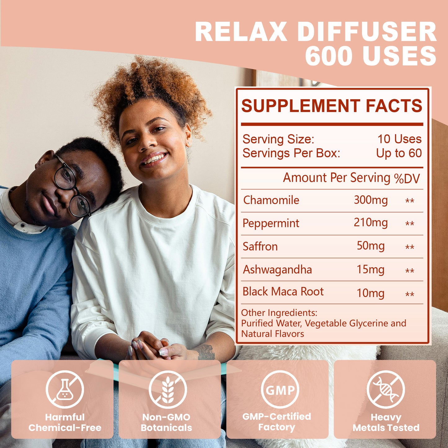 New Relax Herbal Diffuser - 600 Uses