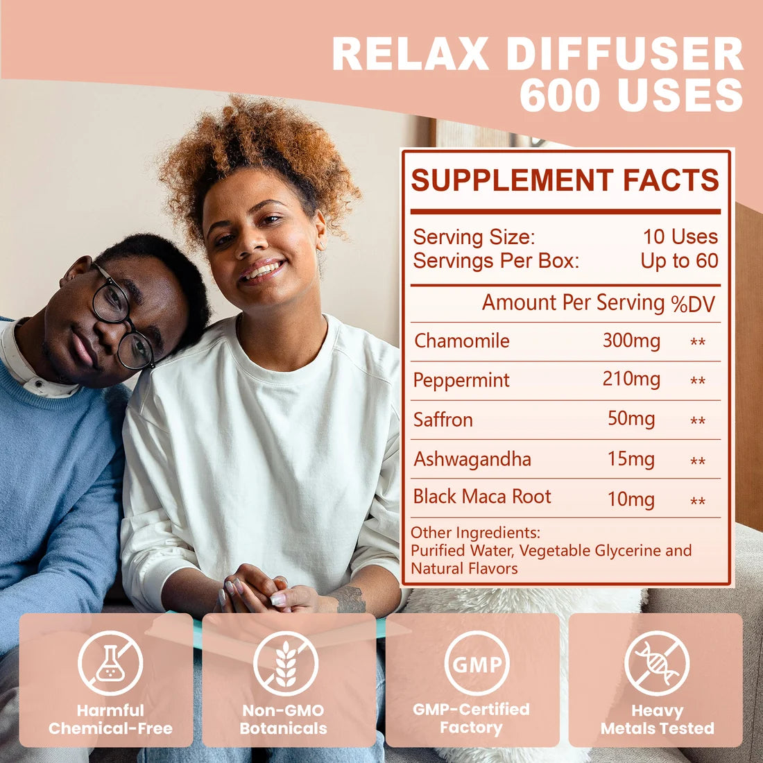 PuffiAir Cool Diffuser supplement facts and full ingredients list