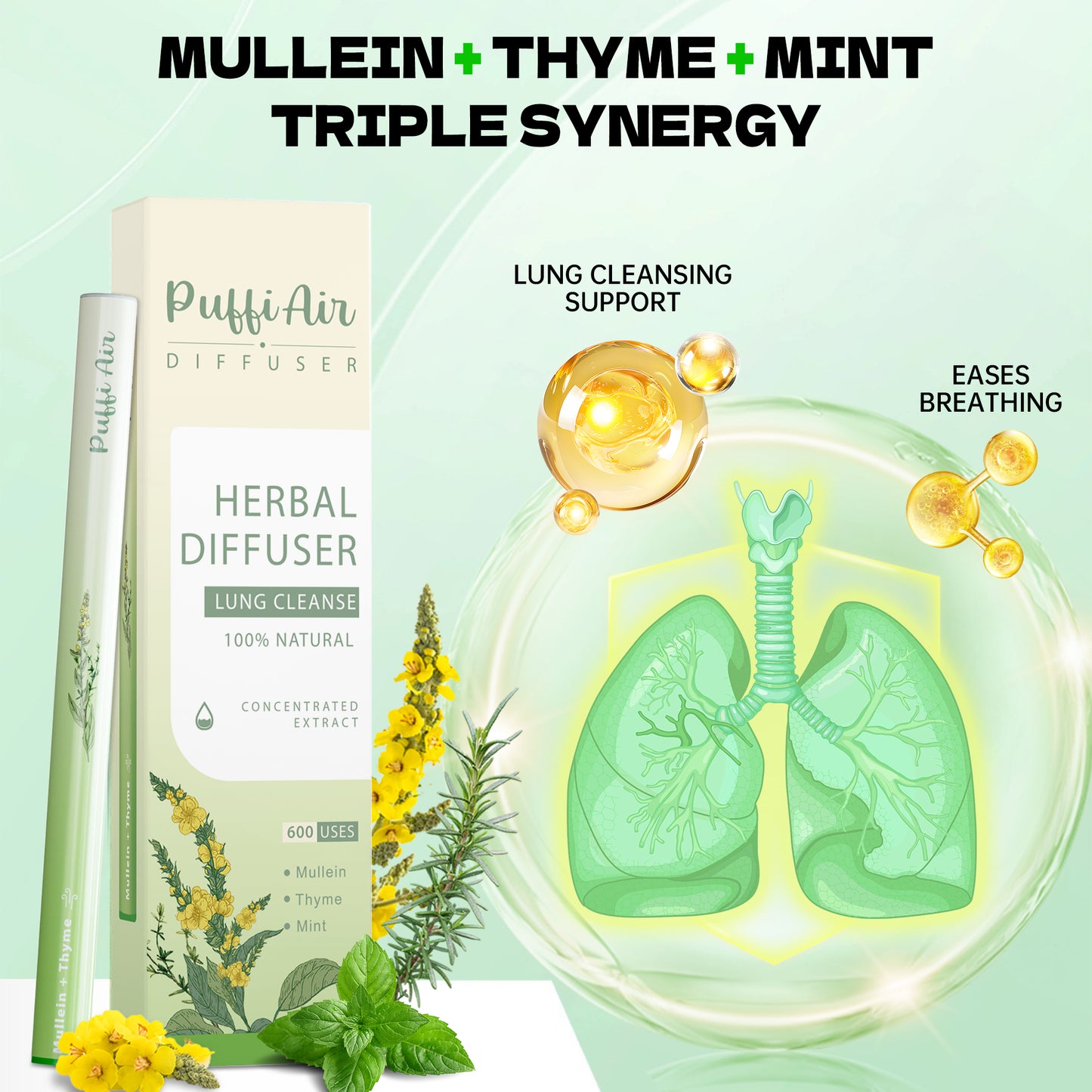 Respiratory System Care Set - Buy 1 Diffuser Get 1 Inhaler Free