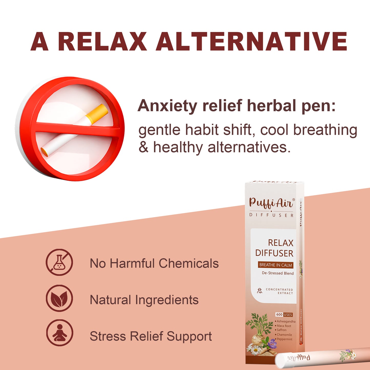 New Relax Herbal Diffuser - 600 Uses