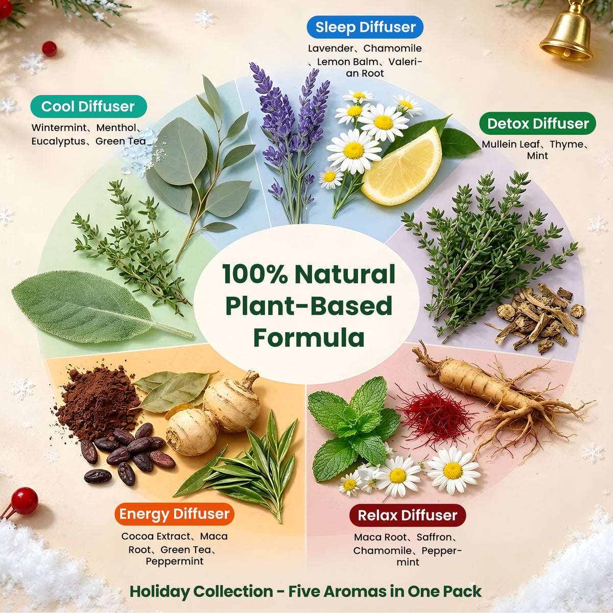 [NEW] Holiday Diffuser Set – 5 Aromas in 1 Box | Limited Free Gift