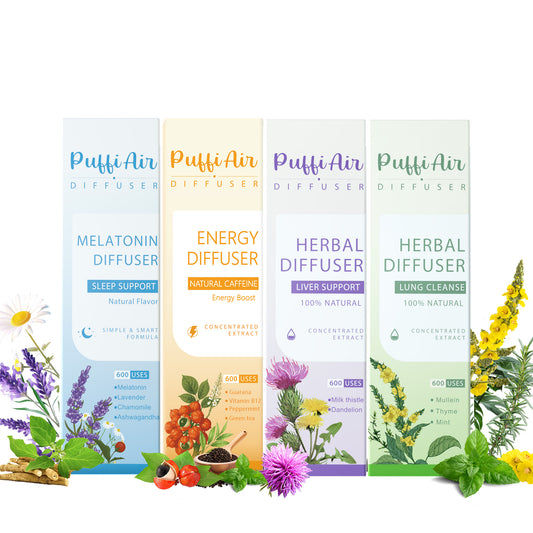 New User Special: Aroma Diffuser Set – Mullein, Melatonin, Milk Thistle & Dandelion, Guarana | 600 Uses Each"
