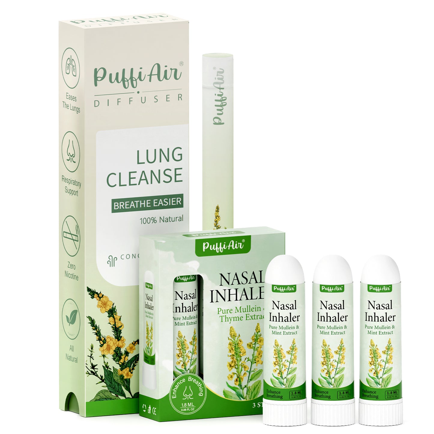Mullein Diffuser & Nasal Inhaler Set
